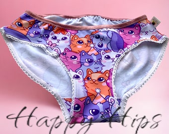 Sous-vêtements pour femmes Sous-vêtements imprimé chatons, cadeau de mariage, cadeau d'anniversaire, cadeau de fête des mères