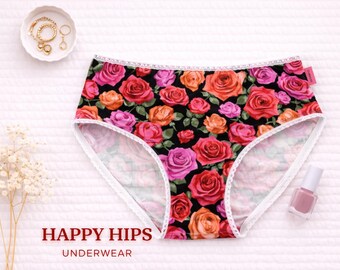 Womens Underwear|Floral|Handmade|Inclusive Sizes 6-34