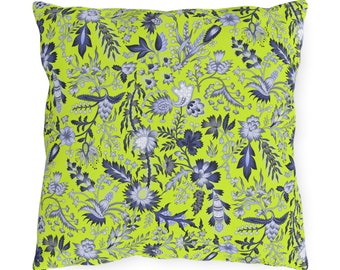 Outdoor Pillow, Patio Decor, Outdoor Decor, Pillows, Decorative Pillows, Light Blue Pillows, Floral Throw Pillows, Floral Pillows