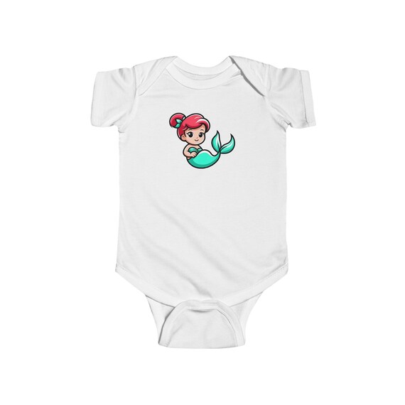 Disney Little Mermaid Ariel Onesie Baby Etsy