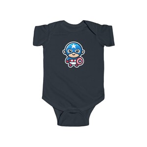 Marvel Disney Baby Captain America Romper, Infant Onesie, Superhero Baby Outfit, Avengers Baby Clothes, Comic Book Baby Costume image 4