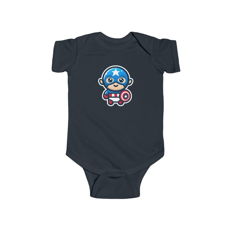 Marvel Disney Baby Captain America Romper, Infant Onesie, Superhero Baby Outfit, Avengers Baby Clothes, Comic Book Baby Costume image 4
