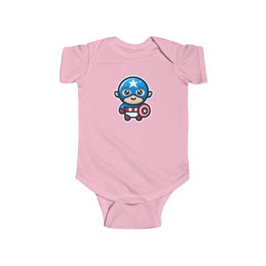 Marvel Disney Baby Captain America Romper, Infant Onesie, Superhero Baby Outfit, Avengers Baby Clothes, Comic Book Baby Costume image 5
