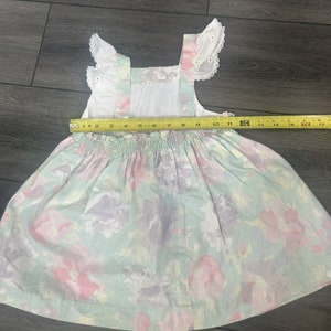 Vintage Alyssa 80s Toddler Girl Pastel Birthday Party Dress Pastel Floral Size 4 zdjęcie 8