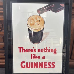 Vintage Guinness Beer Mirror Sign Framed Bar Wall Decor Man Cave Irish Pub Large image 12