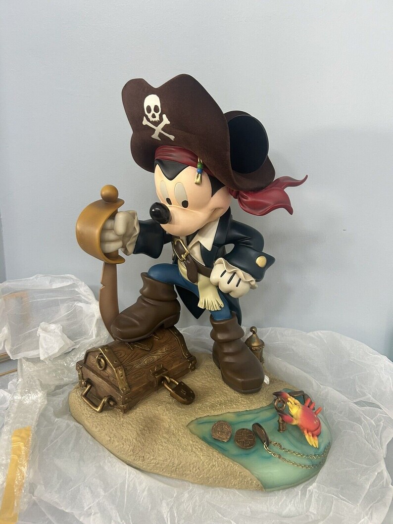 ZELDZAAM Disney Mickey Mouse Pirates of Caribbean groot beeldje afbeelding 2