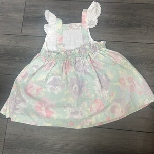 Vintage Alyssa 80s Toddler Girl Pastel Birthday Party Dress Pastel Floral Size 4 zdjęcie 5