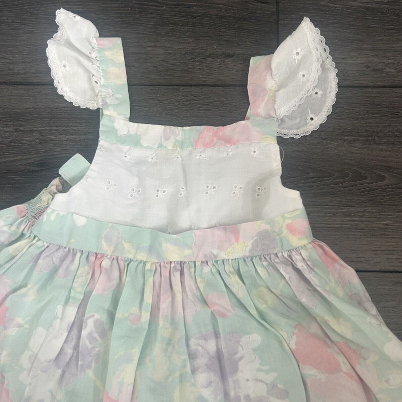 Vintage Alyssa 80s Toddler Girl Pastel Birthday Party Dress Pastel Floral Size 4 zdjęcie 2