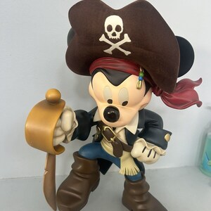 ZELDZAAM Disney Mickey Mouse Pirates of Caribbean groot beeldje afbeelding 9