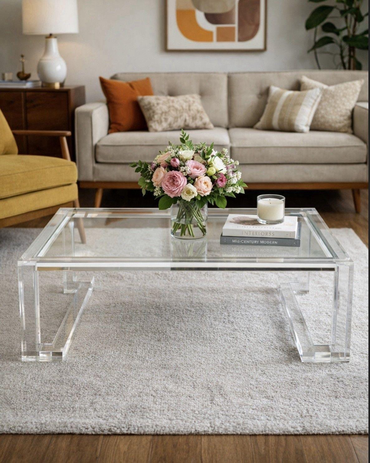 Lucite Coffee Table - Etsy