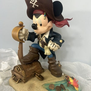 ZELDZAAM Disney Mickey Mouse Pirates of Caribbean groot beeldje afbeelding 1