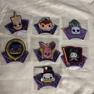 Disney Patch Lot Authentic 2017 Piglet Peter Pan Scrooge McDuck Jack Skellington Funko