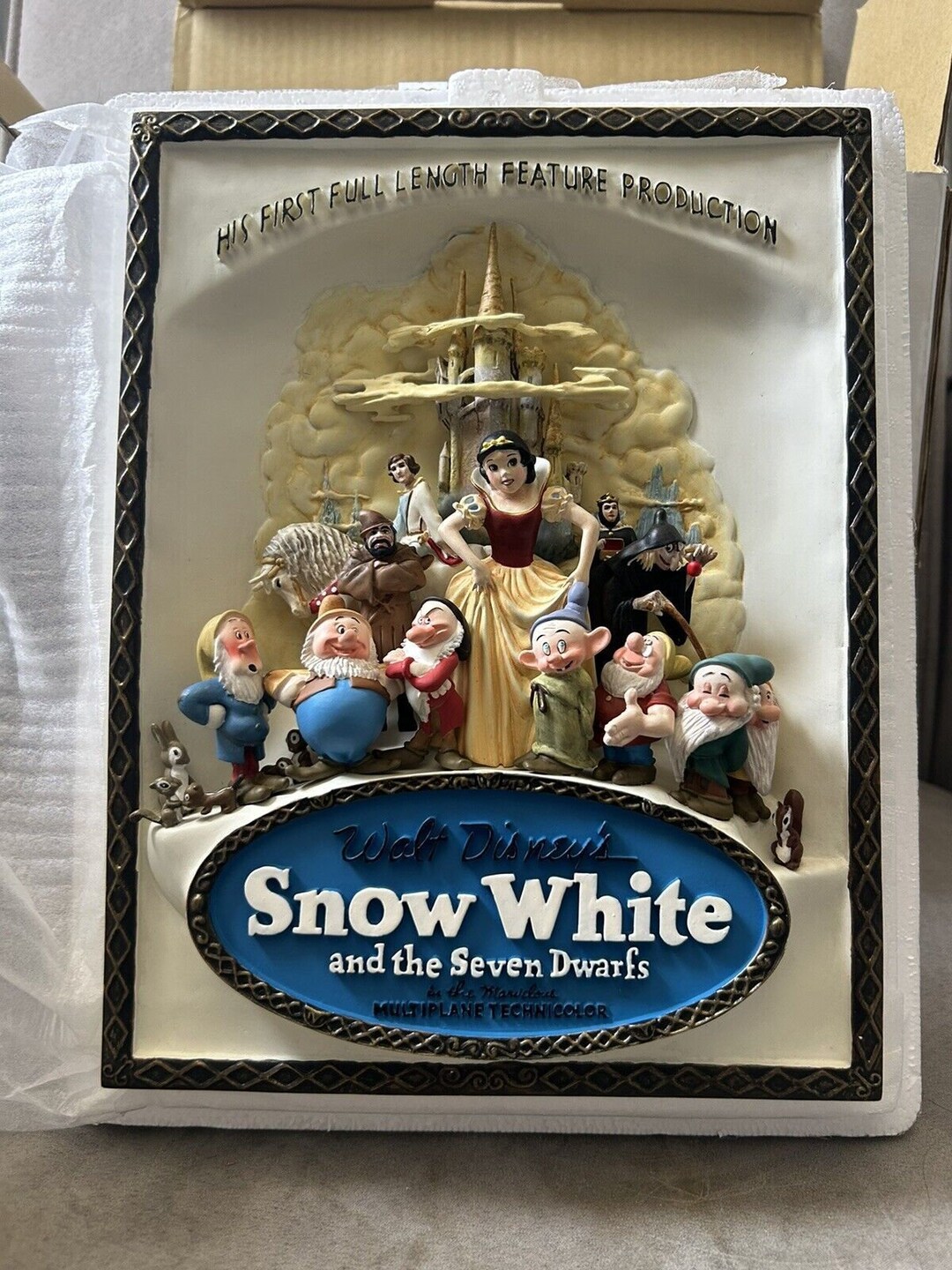 Disney Snow White Code 3 Sculpted Figurine 1937 7 Dwarfs 3D Movie ...