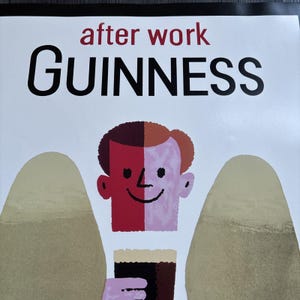 Guinness Time 2011 Irish Beer after work Wall Art Room Poster - 22x30 Mid-century Retro image 2