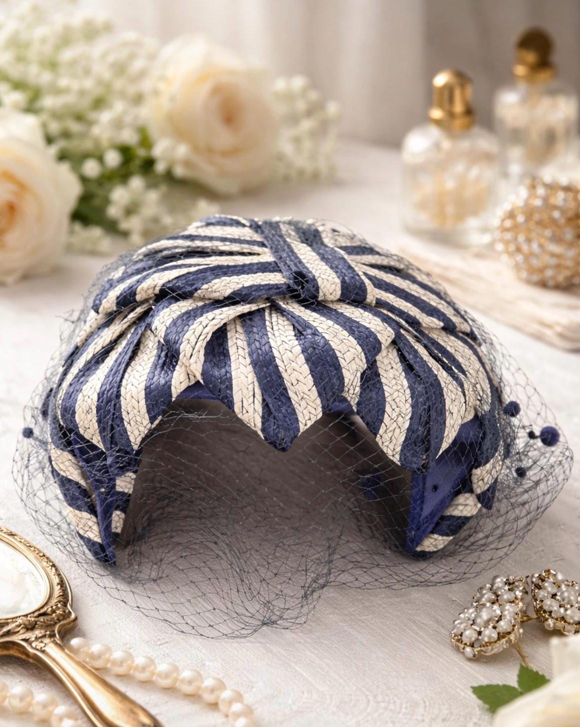 Vintage Veiled Hat - Etsy display picture 1