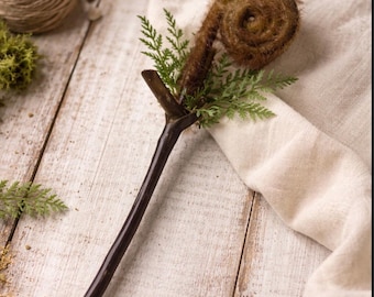 Faux Fiddlehead Varensteel - 28" gekruld blad, bosdecor