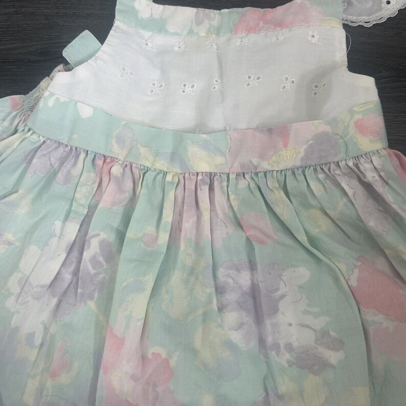 Vintage Alyssa 80s Toddler Girl Pastel Birthday Party Dress Pastel Floral Size 4 zdjęcie 4