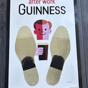 Guinness Time 2011 Irish Beer after work Wall Art Room Poster - 22x30 Mid-century Retro image 1