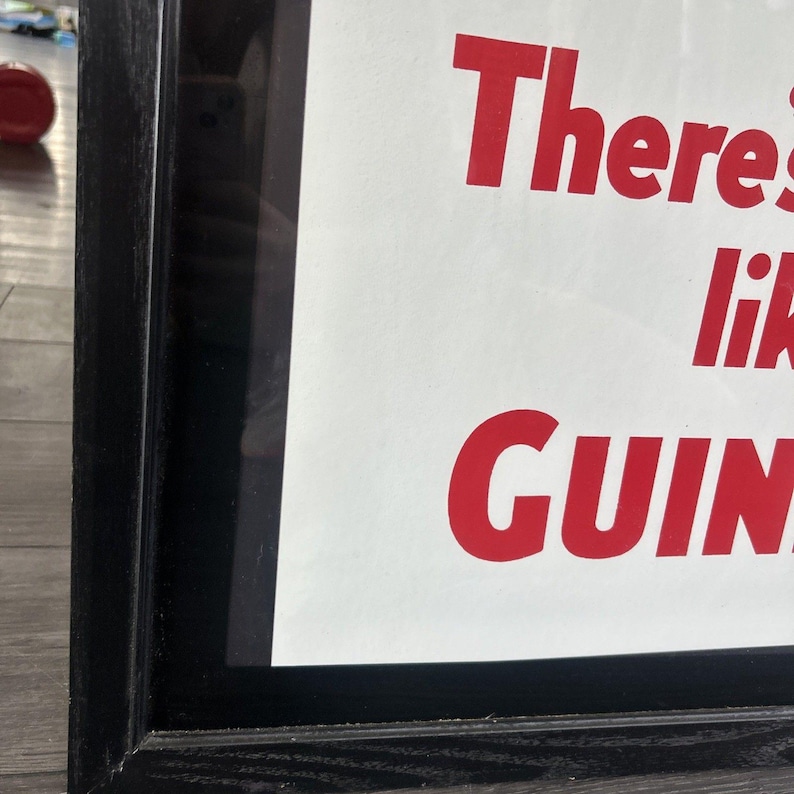 Vintage Guinness Beer Mirror Sign Framed Bar Wall Decor Man Cave Irish Pub Large image 10