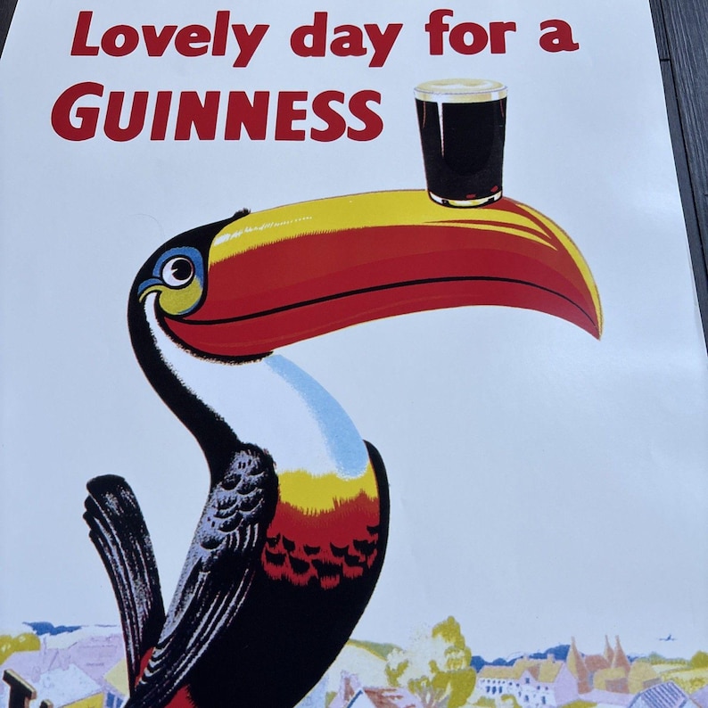 Guinness Time 2011 Irländsk Irlandöl Tukan Väggkonst Mitten av århundradet Rum Poster Man Cave bild 3