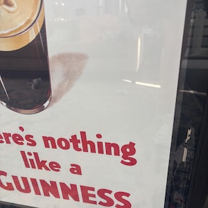Vintage Guinness Beer Mirror Sign Framed Bar Wall Decor Man Cave Irish Pub Large image 15