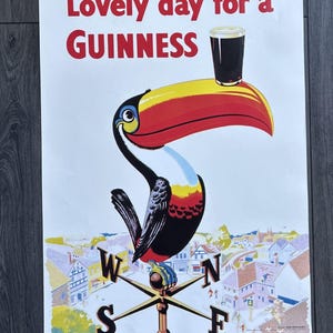 Guinness Time 2011 Irländsk Irlandöl Tukan Väggkonst Mitten av århundradet Rum Poster Man Cave bild 1