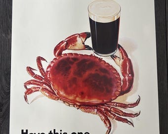 Guinness Time 2011 Irish Ireland Beer Crab Poster mural pour chambre d'intérieur - 22 x 30