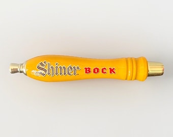 SHINER BOCK Wooden Bar Tap Handle, New NOS Beer Keg Marker