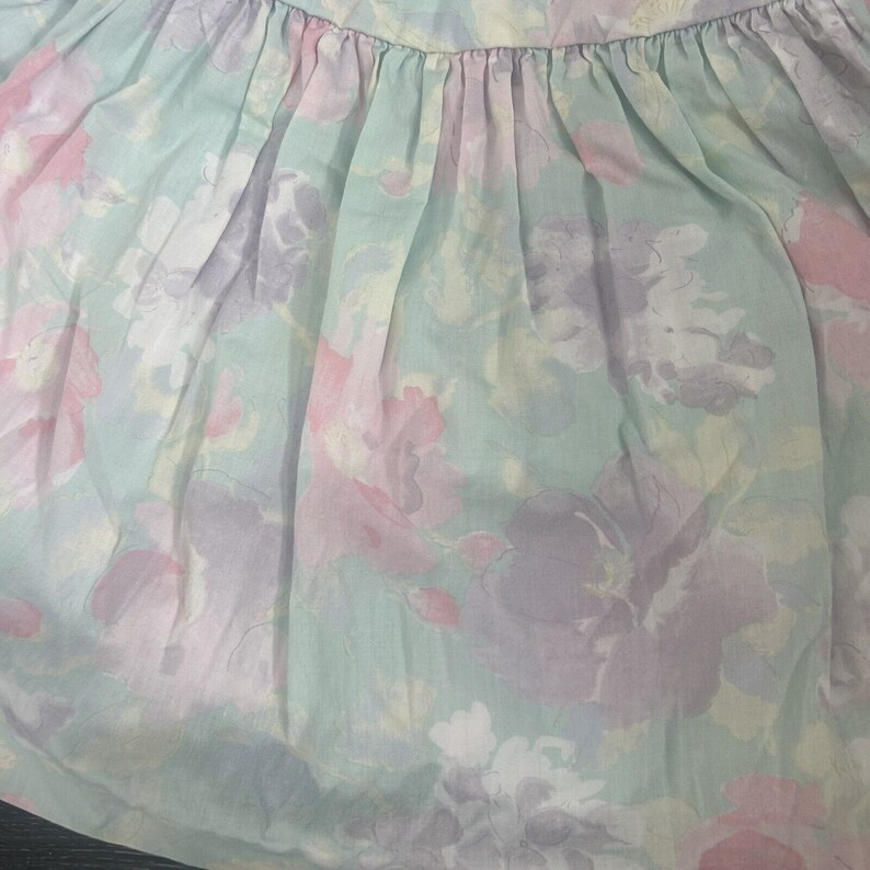 Vintage Alyssa 80s Toddler Girl Pastel Birthday Party Dress Pastel Floral Size 4 zdjęcie 3