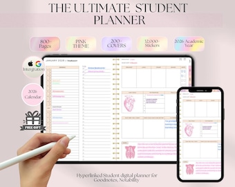 Ultimate 2026 Student Digital Planner for iPad, GoodNotes (Digital Download)