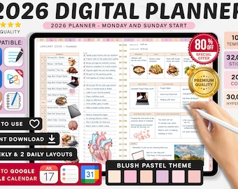All-in-One Digital Planner 2025-2026, Goodnotes, Notability (Digital Download)