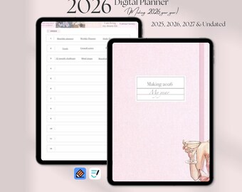 2026 digital planner | Aesthetic Goodnotes, Notability, iPad & Android planner | Daily Weekly Monthly, All in one Minimalist digital planner