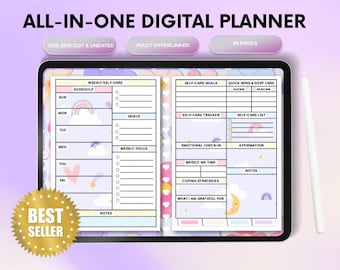 All-in-One Undated Digital Planner, Goodnotes, Notability (Digital Download)