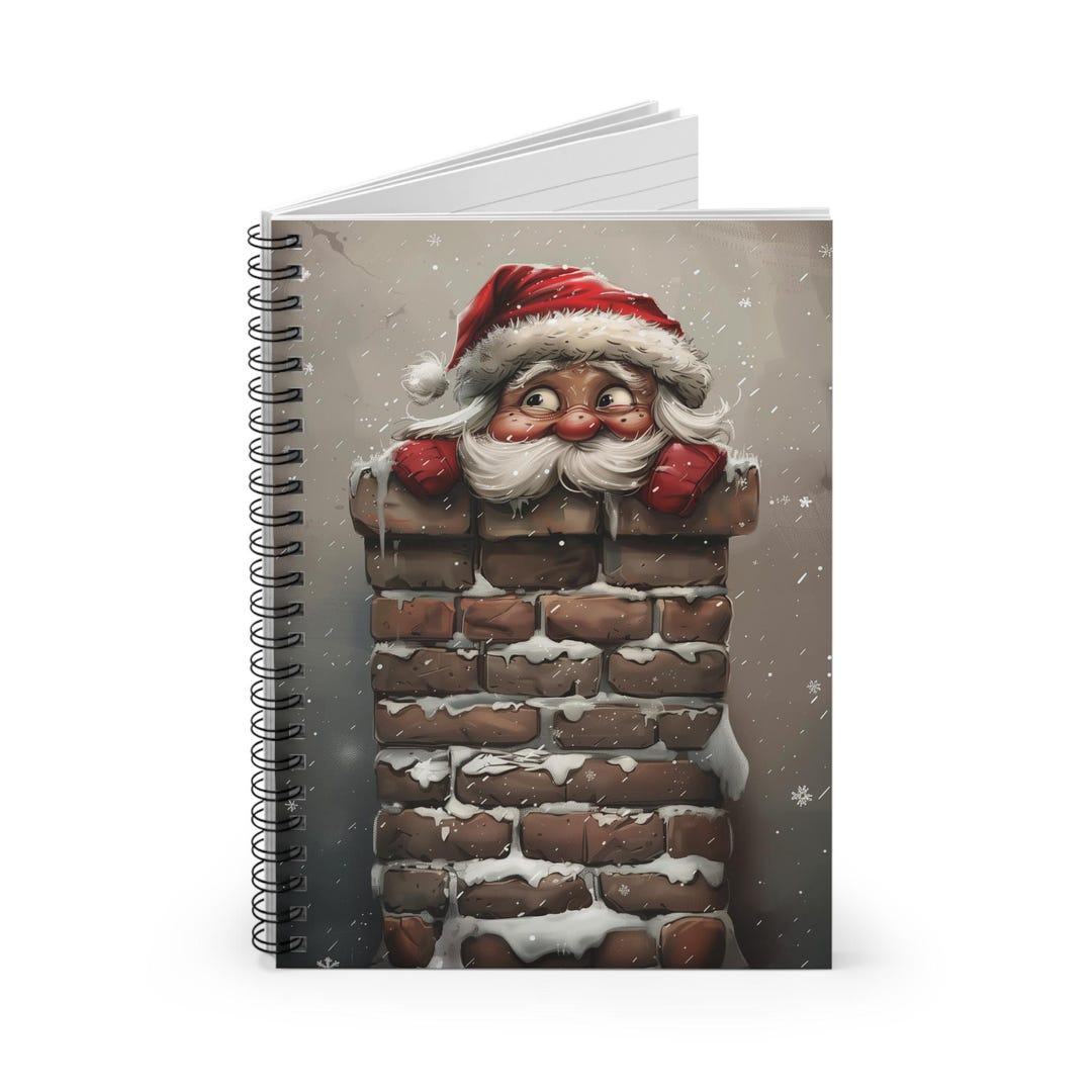 Santa's Chimney Christmas Spiral Notebook: Festive Holiday Journal - Etsy