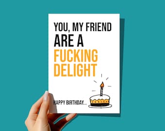 Funny Birthday Card: Sarcastic Delight, For Friend or Coworker