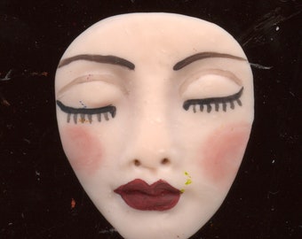 Argile polymère plus grande asiatique 1 1/2 « x 1 1/4 » détaillée Art Doll Face Cab AAF 3