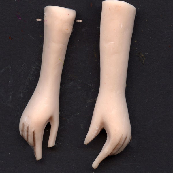 Polymer Clay Doll Hands Flesh tone Hands drilled AFH 4