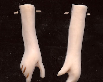 Polymer Clay Flesh  Doll  Arms and Hands drilled AFA 1