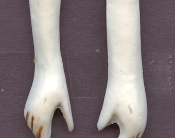 Polymer Clay Doll Hands WhiteHands drilled AHW 4