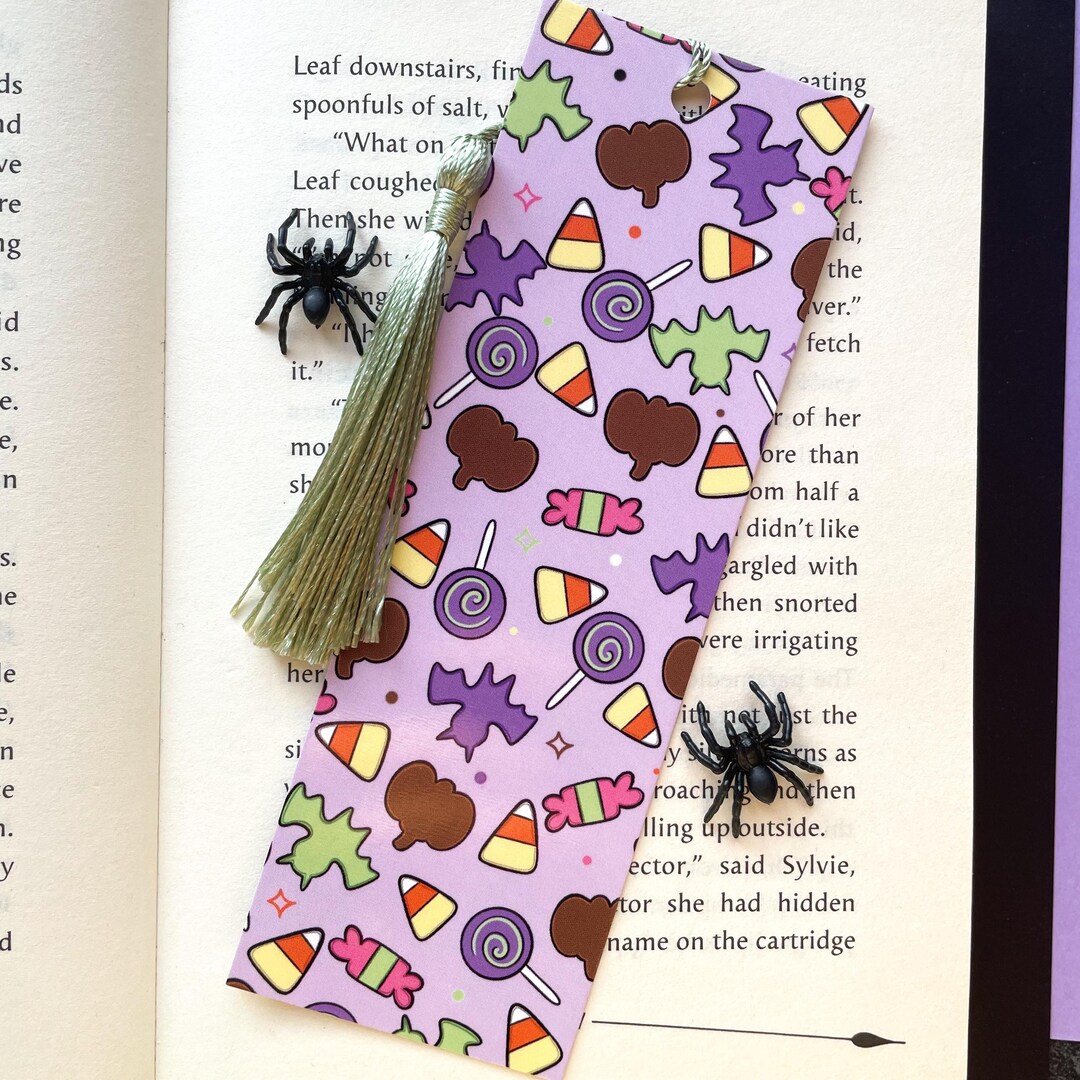 Halloween Candy Bookmark, Spooky Sweets, Book Lover Gift - Etsy