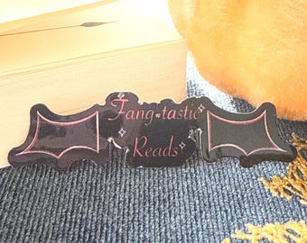 Vampire Sticker, Fangtastic Reads, Dark Romance Glitter B-Grade Reader Sticker, Bookish Stickers, Reading Kindle Sticker, Book Lover Gift