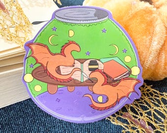 Dragon Sticker, Books Sticker, Romantasy, Reader Sticker, Bookish Sticker, Kindle Sticker, Bookish Merch, Reading Gift, Book Lover Gift