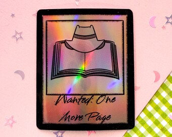 Cowboy Romance Bookish Sticker | Wanted One More Page | Vinyl Kindle Sticker | Cowboy Romance Books