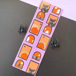 Bookmark, Black Cat Bookmark, Spooky Bookmark, Spooky Season, Halloween Bookmark, Cute, Ghost, Kawaii, Bookish Merch, Bookworm Gift