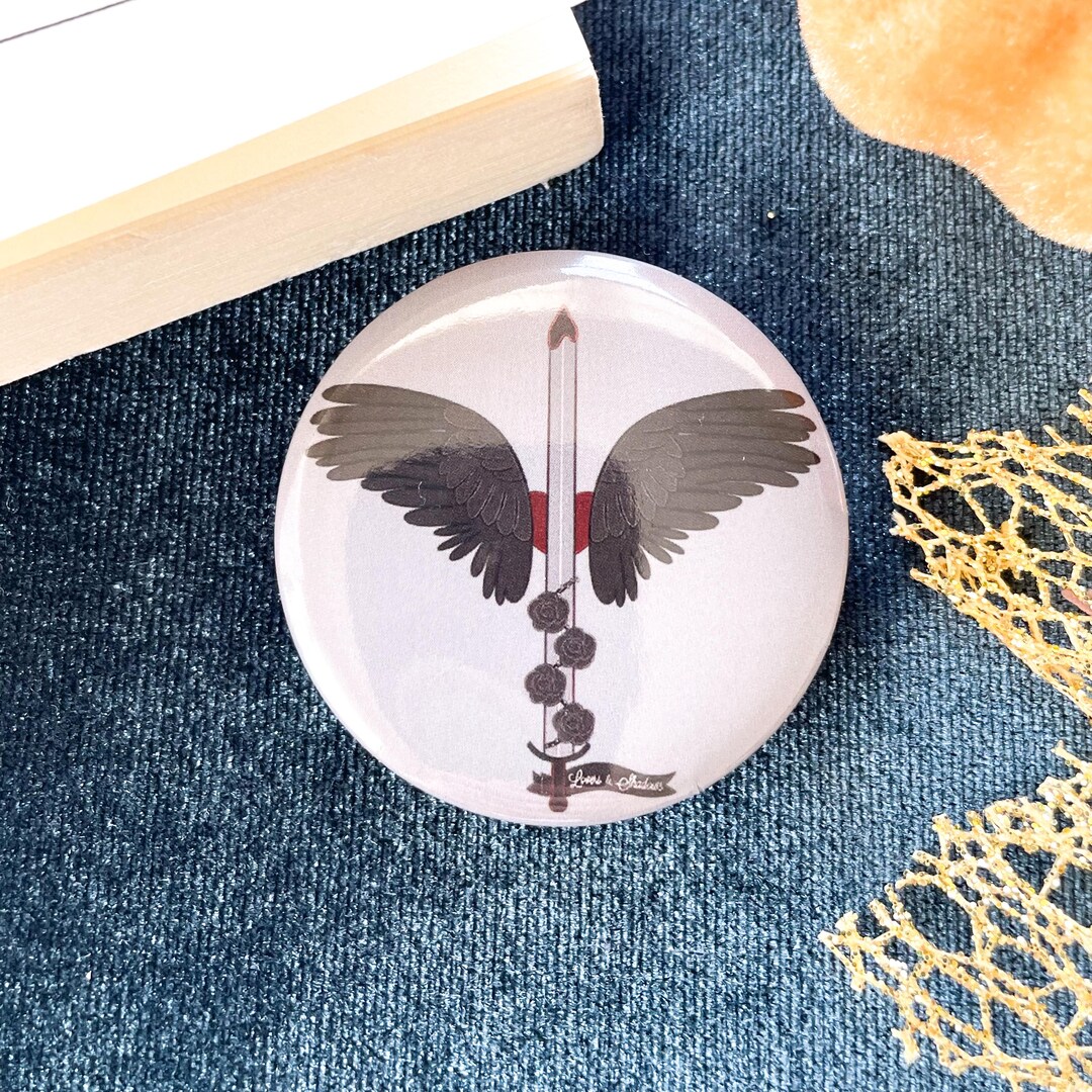 Dark Romance Book Pinback Button | Lovers and Shadows, Bookish Merch - Etsy
