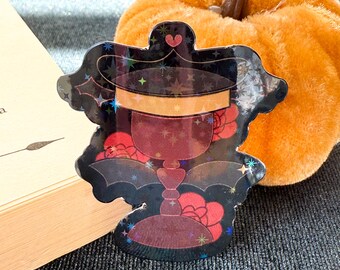Vampire Sticker, Vampire Chalice, Dark Romance, Holographic, B-Grade, Reader Sticker, Bookish, Kindle Sticker, Book Stickers, Bookish Gifts