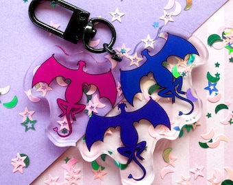 Dragon Keychain, Romantasy Keychain, Three Dragons, Bookish Keychains, Book Keychain, Fantasy Keychains, Fantasy Keyring, Book Lover Gifts