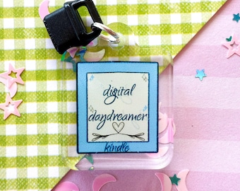 Kindle Charm, Digital Daydreamer, Bookish Charm, Phone Charm, USB-C Dust Plug, Bookish Gifts, Kindle Accessories