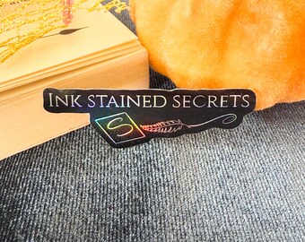 Dark Romance Stickers, Ink Stained, Book Trope Holographic Reader Sticker, Bookish Sticker, Kindle Sticker, Bookish Merch, Reading Book Gift