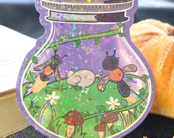 Fantasy Sticker, Firefly Forest, Bookish Sticker, Kindle Sticker, e-reader, Book Sticker, Bookish Merch, Reading Stickers, Book Lover Gift